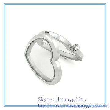 Water proof heart shape locket pendant necklace in metal materials for women